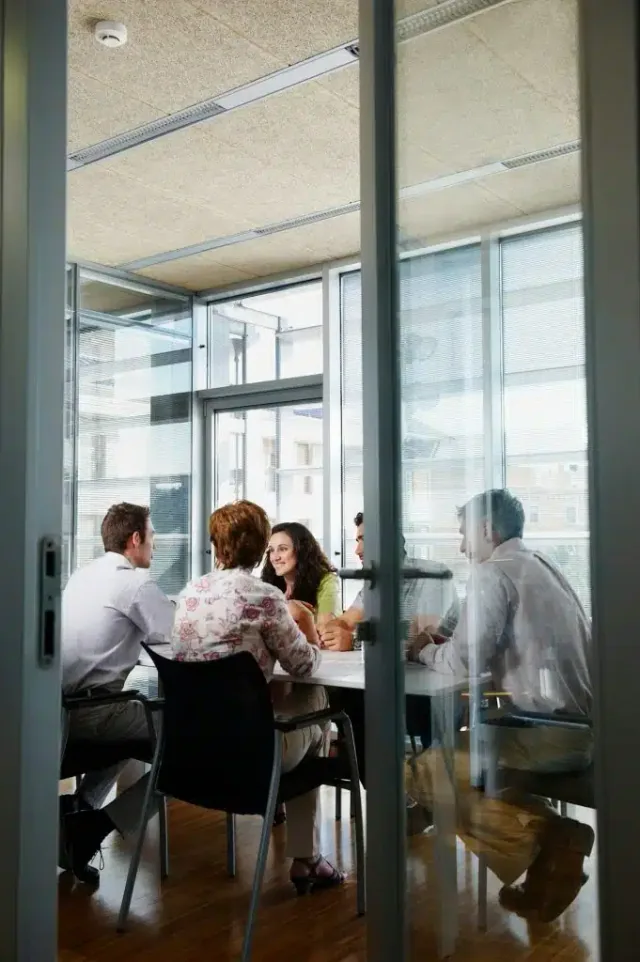 Team meeting in modern office